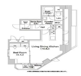 コンフォリア浅草橋DEUX 1201 間取り図