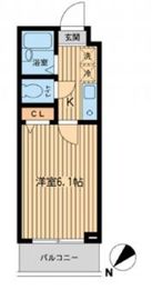 グランプレッソ河田町 104 間取り図