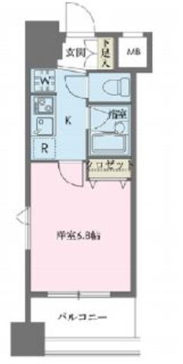 ドゥーエ新川 208 間取り図