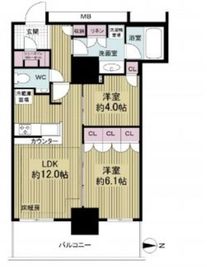 ルミナリータワー池袋 19階 間取り図