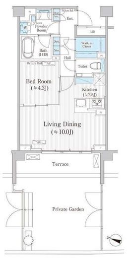 バウスステージ広尾 110 間取り図