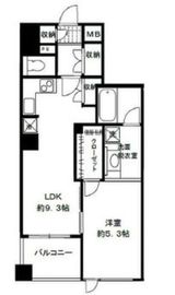 グリーンパーク八丁堀桜川公園 9階 間取り図