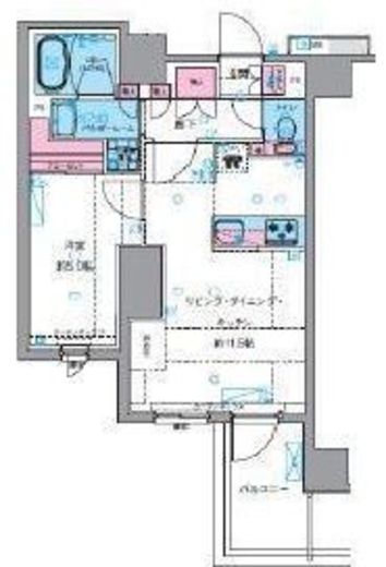 ジェノヴィア四谷三丁目グリーンヴェール 6階 間取り図