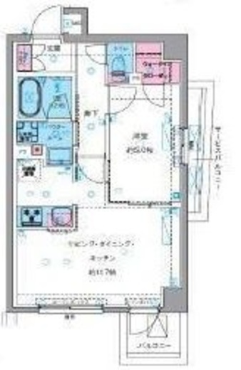 ジェノヴィア四谷三丁目グリーンヴェール 2階 間取り図