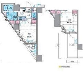 ジェノヴィア四谷三丁目グリーンヴェール 5階 間取り図