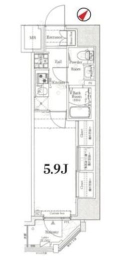 ログ上野駅前 4階 間取り図