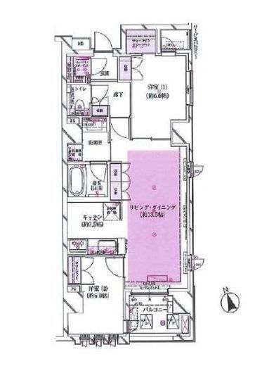 ヴィーナパーク富ヶ谷 2階 間取り図