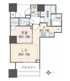 ドゥ・トゥール 50階 間取り図