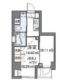 ラヴィエ銀座東 502 間取り図