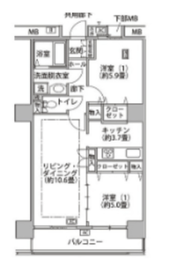 東雲キャナルコートCODAN 18-1004 間取り図