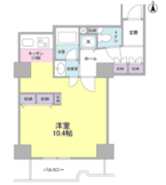 文京グリーンコートビュータワー本駒込 A1208 間取り図