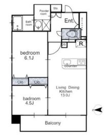 イニシア上野稲荷町 1203 間取り図