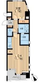 THE パームス代々木上原ヴェールテラス 702 間取り図