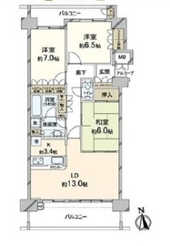 ハウスソラーナ 6階 間取り図