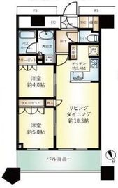 勝どきザ・タワー 44階 間取り図