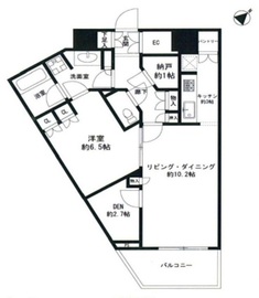 勝どきザ・タワー 32階 間取り図