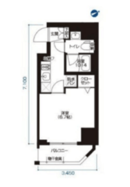 アーバネックス大森 801 間取り図