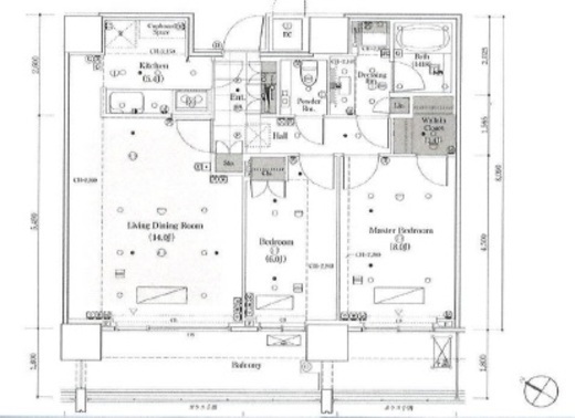 THE ROPPONGI TOKYO CLUB RESIDENCE 27階 間取り図
