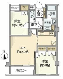 マートルコート白金三光坂 4階 間取り図