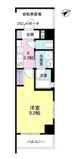 メゾンピオニー都立大学 501 間取り図