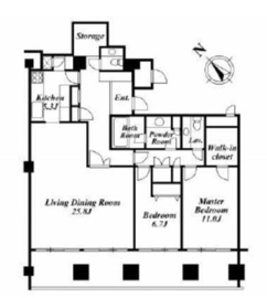 グリーンパーク赤坂 27F2 間取り図