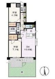 イトーピア市ヶ谷山伏町 1階 間取り図