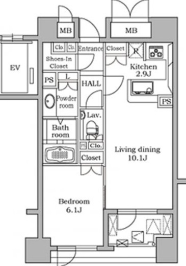 レジディア代官山 702 間取り図