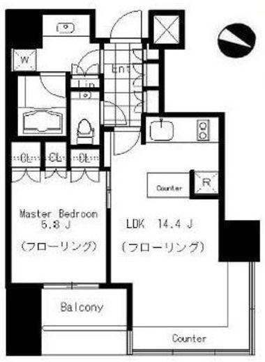 THE ROPPONGI TOKYO CLUB RESIDENCE 11階 間取り図