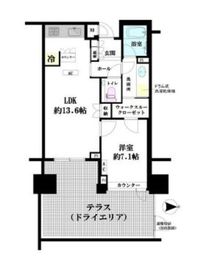 恵比寿パークハウス 1階 間取り図