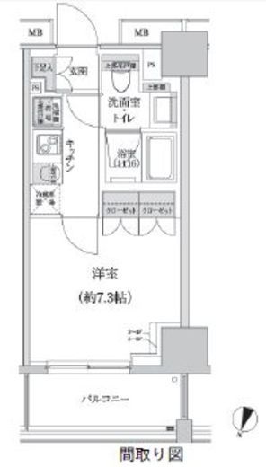 パークハビオ渋谷本町レジデンス 406 間取り図