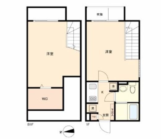 ルクレ三軒茶屋南 101 間取り図