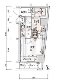 メインステージ白金高輪駅前2 7階 間取り図