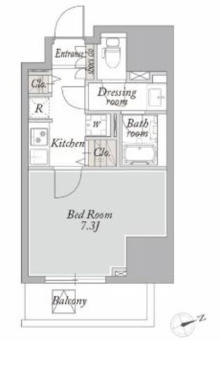 グランジット文京関口 802 間取り図