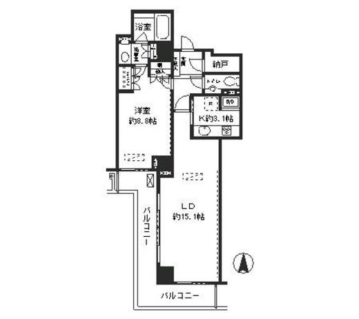 恵比寿ガーデンテラス弐番館 1013 間取り図