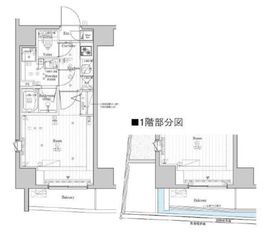 プレミアムキューブジー市谷甲良町 1階 間取り図