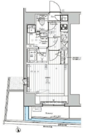 プレミアムキューブジー市谷甲良町 1階 間取り図