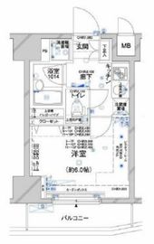 コンシェリア新橋 8階 間取り図