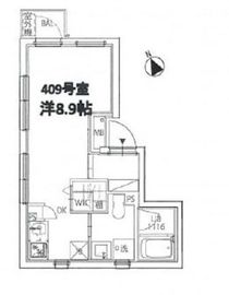 クーカイ・テラス祐天寺 409 間取り図