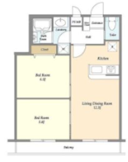 リーブルグラント都立大学 303 間取り図