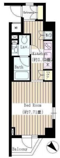 タキミハウス西早稲田 205 間取り図