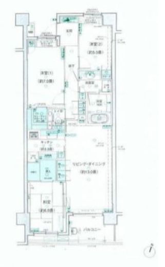 パークホームズ小石川 2階 間取り図