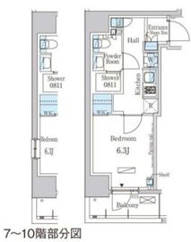 パークアクシス押上サウス 206 間取り図