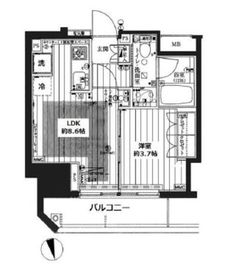 グランスイート神楽坂 5階 間取り図