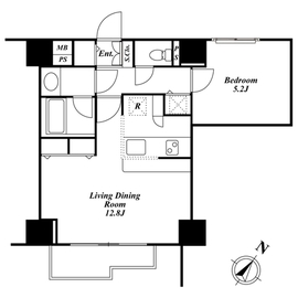 Roppongi Residences 605 間取り図