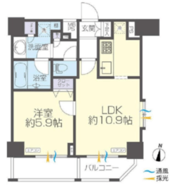 文京春日プラッツ 8階 間取り図