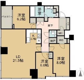 シティタワーズ豊洲ザ・ツイン サウスタワー 45階 間取り図