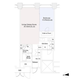 ラ・トゥール芝公園 2704 間取り図