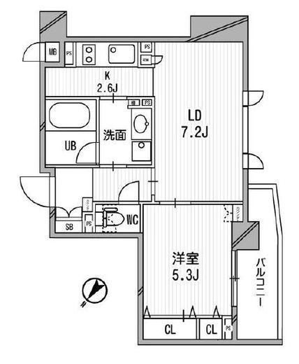 クリオ渋谷ラ・モード 403 間取り図
