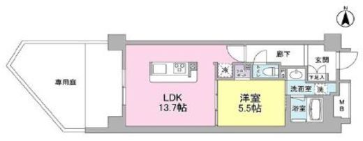 アンビエンテ経堂 111 間取り図
