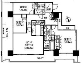 パークタワー品川ベイワード 30階 間取り図